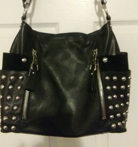 *sold* B. Makowsky black leather bag